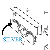 Westinghouse Dishwasher Control Panel Frame Silver Panel Facia WSF67381S Pnc 942001293 01