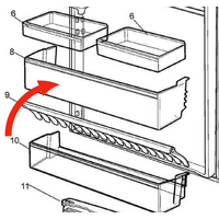 Westinghouse Electrolux Fridge Shall Shelf WBE4502WB, WBE4514SA