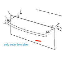 Westinghouse Electrolux Outer Door Assy Smaller Oven Stainless Steel WVE616