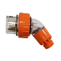 56PA510 IP66 10A 500V Angled Plug | 3 Phase 5 Round Pins