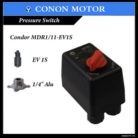 Condor MDR 1/11 EV1S Pressure switch Four outlets 1/4" Alu unloader valves