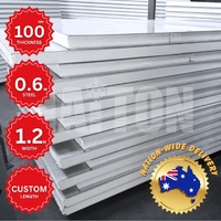 EPS 100mm Thick x 1.2m Width x 0.6mm Metal x Custom Length