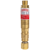 Flashback Arrestor Fuel Gas Med Flow Q/A Coupler Torch End 5/8-18 UNF