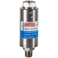 Flashback Arrestor Oxygen High Flow S/Steel DG91N In:1/4" NPT F Out:1/4" NPT M