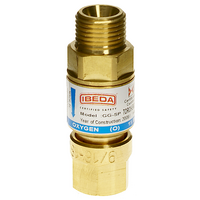 Flashback Arrestor Oxygen Standard Flow Torch End 5/8-18 UNF - 9/16-18 UNF