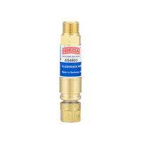 Flashback Arrestor Oxygen Std Flow Q/A Coupler Torch End 5/8-18 UNF - 9/16-18 UN