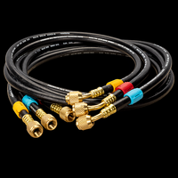 HR3 Fieldpiece : 3 x Premium Black Refrigerant Hoses [1.5mtr] with 1/4" Fittings