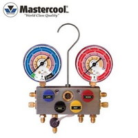 Mastercool 4Way Manifold 80MM R410A R32 R407C R22 3/8 Bore (96203-EB1)