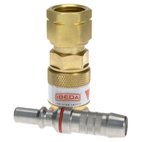 Quick Action Coupler Fuel Gas EN561 Regulator End 5/8 UNF FM With 10mm Tail Pin