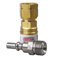 Quick Action Coupler Fuel Gas EN561 Regulator End G3/8" FM With G3/8" M Pin