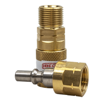 Quick Action Coupler Fuel Gas EN561 Torch End G3/8" M With G3/8" FM Pin