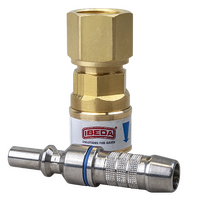 Quick Action Coupler Oxygen EN561 Regulator End 5/8 UNF FM With 10mm Tail Pin