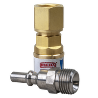 Quick Action Coupler Oxygen EN561 Regulator End 5/8 UNF FM With 5/8 UNF M Pin