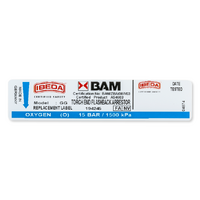 Replacement Label Oxygen Standard Flow Torch End (1 Pack = 20 Labels)