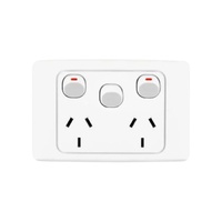 SWI3S15 - 15AMP 250V Double Power Point w/ Extra Switch