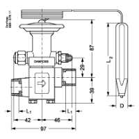Expansion Valves - Danfoss | Danfoss TE 12 Valve Body Straight ODF 7/8" x 1 1/8" | PN: 068B4021