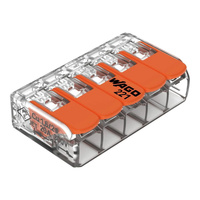 Terminals & Connectors | Wago 4mm2 5-Conductor Compact Splicing Connectors, Jar of 25 | PN: 221-415