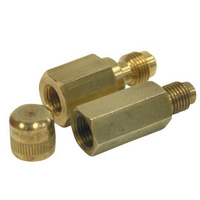 Brass Fittings | Brass Union 1/4MSAE SCHRx5/16FSAE Depres | PN: 274-0405D-410A