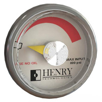 Flow Controls - Other | Henry Rupture Disc Pressure Gauge 1/8MNPT | PN: 2740-0808-GAUGE