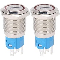 Cabinet Switches & Light Bulbs | Switch Pushbutton Momentary Illuminated Clear 16mm Round | PN: 66928