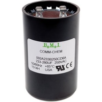 Motor Start Capacitors - 250VAC, 233-280uF | PN: 92A233B250CD6A