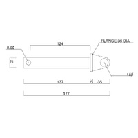 Coolroom & Cabinet Hardware | CRH Inside Release Rod & Pin, Grey | PN: A390