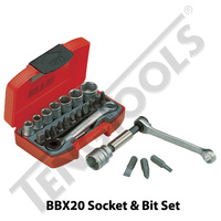 Hand Tools | Teng 20Pce 1/4Dr Skt & Bit Set | PN: BBX20