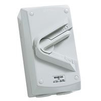 Cabinet Switches & Light Bulbs | Switch 1 Gang 1 Pole Hoseproof 250v 20A | PN: CLIWHB120RG