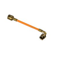 Flexible Lines | Gomax Flexible Hose 2mm x 1800mm 1/4" Flare Straight x Elbow | PN: DN2C1800SE