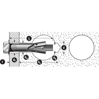 Fasteners | DynaBolt Flush Head | PN: DP10055H