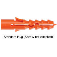 Fasteners | Ultra Long Plugs - for Fixing to Lightweight Concrete Block | PN: DUP10080H