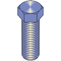 Pipe Support Systems | Zinc plated Hex Bolt 10mm X 25 mm long | PN: HHSSM10X25