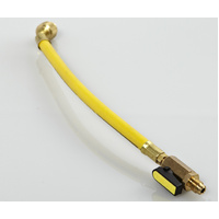 Charging Hoses | CPS Premium Hose Extension Yellow 30cm 1/4" w/Ball Valve | PN: HT1YE