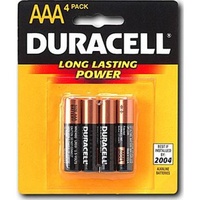 Service Consumables - Other | Duracell AAA Alkaline Battery 4pk | PN: MN2400B4