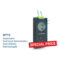Elect Test Equip - Other | Sauermann Dual input thermometer, Dual channel, thermocouple | PN: SITT3