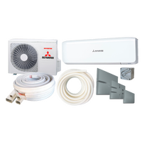 Split System Bundles | MHI Avanti Cooling Only Split System Air Conditioner - 3.5kW - Ground Install Kit | PN: SRK13YSA-W-SET-GROUND