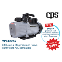 Vacuum Pumps | CPS Pro-Set VPS12DAV 288 l/m Vacuum pump R32+ c/w solenoid valve