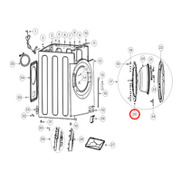 Haier Washing Machine Inner Door Cover | Suits: HWF75DW1 (61399-A) HWF80BW1 (61382-A) HWF80BW2 (61398-A) HWF85DW1 (62300-A) HWF90BW1 (62341-A)