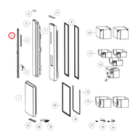 Haier Fridge Mullion Door | Suits: HRF520FHC (62185-A) HRF520FHC (62210-A)