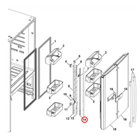 Haier Fridge Freezer Door Heater Mullion | Suits: HTD647SS (61018-A)