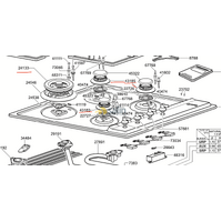 Genuine Smeg CIR66XS3 Gas Cooktop Wok Burner Crown Head + Burner Bases Assy