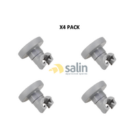 Genuine Gorenje Dishwasher Upper Top Basket Wheels Kit Of X4 (Rollers) 697410197KIT