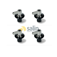 x4 Genuine Smeg Gas Cooktop Control Knobs Assy – Stainless Steel 694975927ASSY
