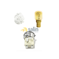 SMEG Oven Lamp Light Bulb Globe + Glass Cover + Holder Assembly