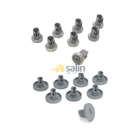 (pkt 8) Dishwasher BOTTOM + TOP Basket Wheels For Dishlex 50286965004 5028696700
