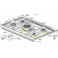 GENUINE SMEG STOVE GAS COOKTOP BURNER SET ASSEMBLY FS9606XS