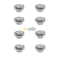 OEM BOSCH DISHWASHER LOWER BOTTOM BASKET WHEELS SET OF x8 SN66M080AU/D5 SN66T092