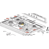 GENUINE SMEG STOVE GAS COOKTOP COMPLETE BURNER ASSEMBLY TRA90BL9