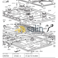 GENUINE SMEG OVEN COOKTOP COMPLETE BURNER SET WITH CAPS AND WOK ASSEMBLY CIR576