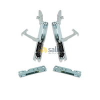 x2 GENUINE SMEG OVEN DOOR HINGES COMPLETE ASSEMBLY WITH SUPPORTS SNZ61MFX SNZ61M
